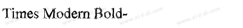 Times Modern Bold字体转换